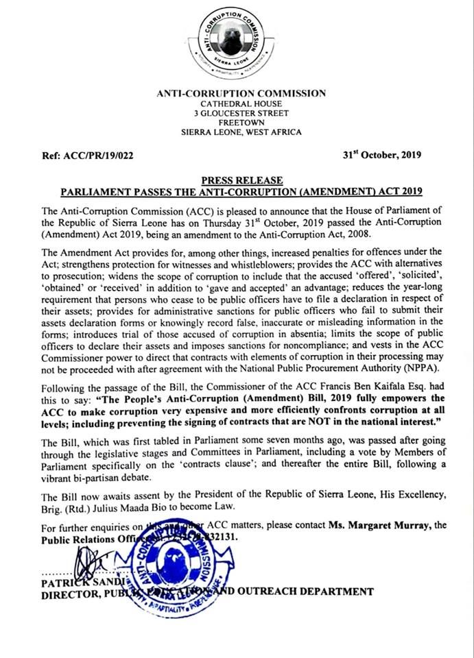 Anti Corruption Commission Sl